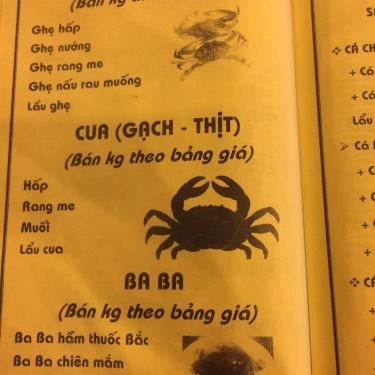 Thực đơn- Quán Ăn Cây Dừa II - Đặc Sản Vùng Miền