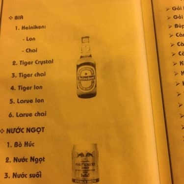 Thực đơn- Quán Ăn Cây Dừa II - Đặc Sản Vùng Miền