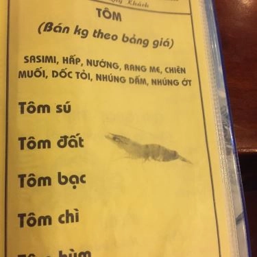 Thực đơn- Quán Ăn Cây Dừa II - Đặc Sản Vùng Miền