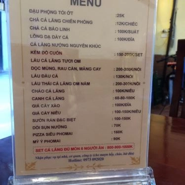 Thực đơn- Quán Ăn Chả Cá Bảo Linh