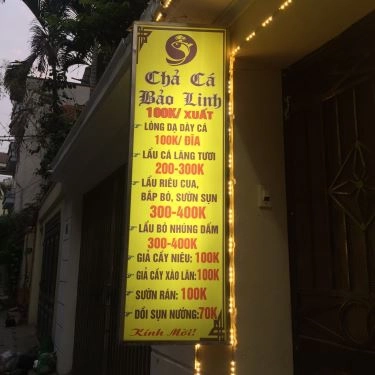 Thực đơn- Quán Ăn Chả Cá Bảo Linh