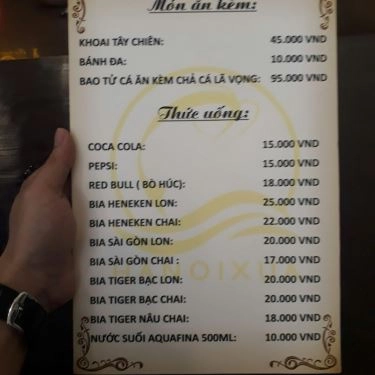 Thực đơn- Quán Ăn Chả Cá Hà Nội Xưa