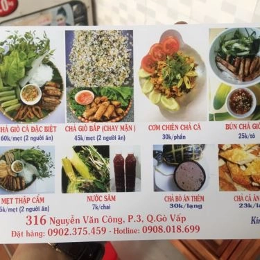 Thực đơn- Quán Ăn Chả Giò Cá Minh Châu - Chả Ram Vị Quê - Nguyễn Văn Công