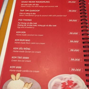 Thực đơn- Nhà Hàng Chabathai Restaurant - Ẩm Thực Việt