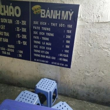 Thực đơn- Quán Ăn Bánh Mì Trứng & Cháo Các Loại