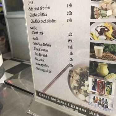 Thực đơn- Quán Ăn Cháo Canh Bát Bảo