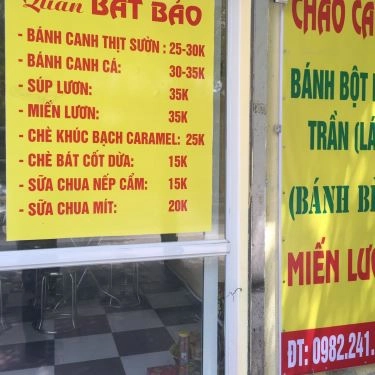 Thực đơn- Quán Ăn Cháo Canh Bát Bảo