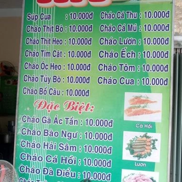 Thực đơn- Quán Ăn Cháo Dinh Dưỡng & Súp Cua Hà