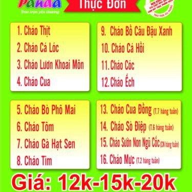 Tổng hợp- Quán Ăn Cháo Dinh Dưỡng Panda - Sơn Kỳ