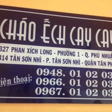 Thực đơn- Quán Ăn Cháo Ếch Cay Cay 1