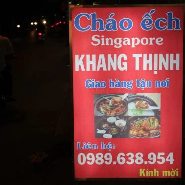 Thực đơn- Quán Ăn Quán Khang Thịnh - Cháo Ếch Singapore