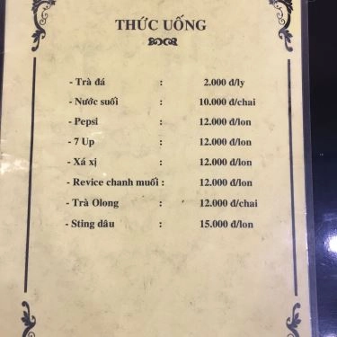 Thực đơn- Quán Ăn X-Trum - Cháo Ếch Singapore