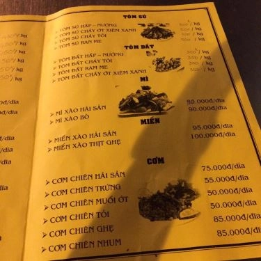Thực đơn- Quán Ăn Cháo Hải Sản