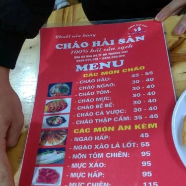 Thực đơn- Quán Ăn Cháo Hải Sản