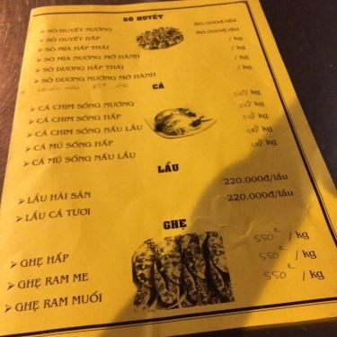 Thực đơn- Quán Ăn Cháo Hải Sản