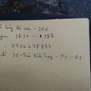 Thực đơn- Quán Ăn Cháo Lòng Bò Viên - Hẻm 31