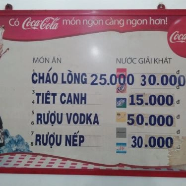 Thực đơn- Quán Ăn Hải Phòng - Cháo Lòng Tiết Canh