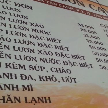 Thực đơn- Quán Ăn Cháo Lươn Cay 37