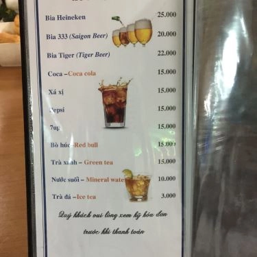 Thực đơn- Quán Ăn Cháo Ngọc Bích