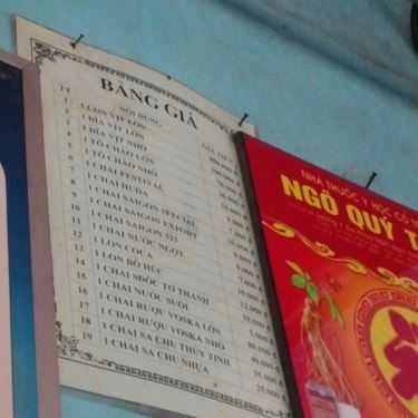 Thực đơn- Quán Ăn Cháo Vịt Thuận