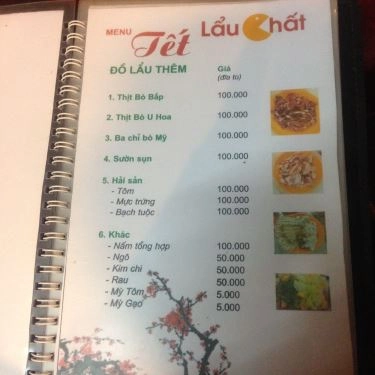 Thực đơn- Quán Ăn Chất - Nướng Và Lẩu