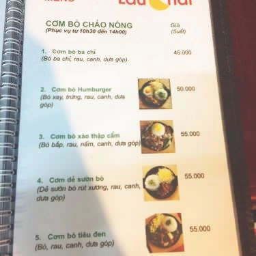 Thực đơn- Quán Ăn Chất - Nướng Và Lẩu