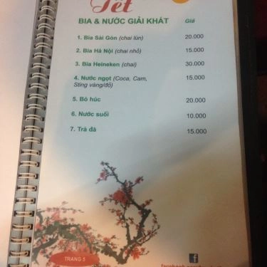 Thực đơn- Quán Ăn Chất - Nướng Và Lẩu