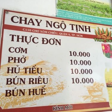 Thực đơn- Quán Ăn Cơm Chay Ngộ Tịnh