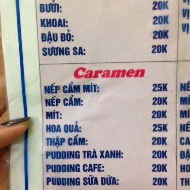 Thực đơn- Quán Ăn Chè 219 - Khâm Thiên