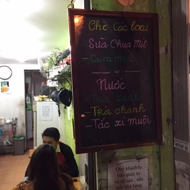 Thực đơn- Quán Ăn Chè 219 - Khâm Thiên