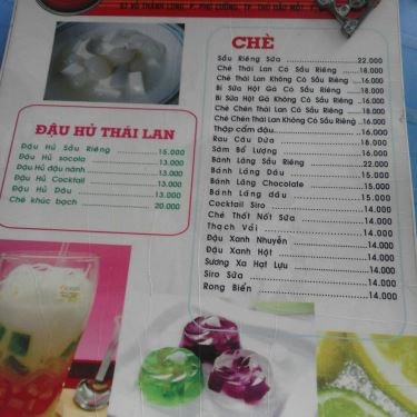 Thực đơn- Quán Ăn Chè 280