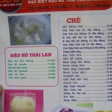 Thực đơn- Quán Ăn Chè 280