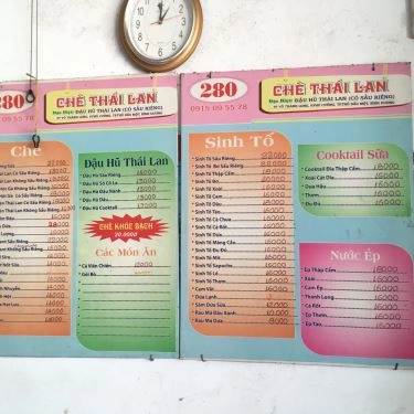 Thực đơn- Quán Ăn Chè 280