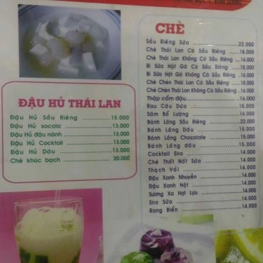 Thực đơn- Quán Ăn Chè 280