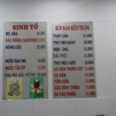 Thực đơn- Quán Ăn Chè 85