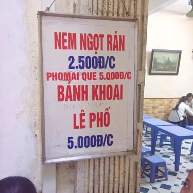 Thực đơn- Quán Ăn Chè Bobochacha - Cửa Bắc