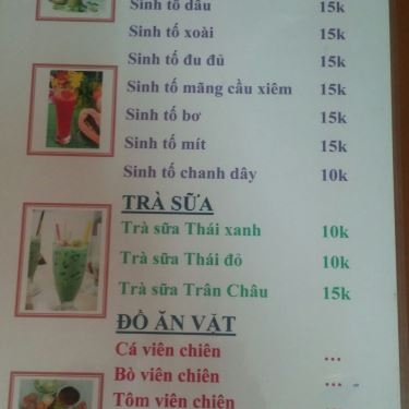 Thực đơn- Quán Ăn Chè Cung Đình Huế - Tuyến Liên Xã