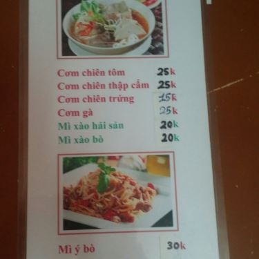 Thực đơn- Quán Ăn Chè Cung Đình Huế - Tuyến Liên Xã