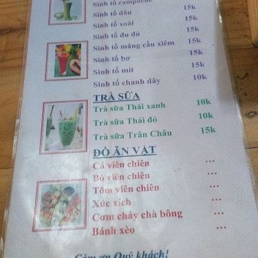 Thực đơn- Quán Ăn Chè Cung Đình Huế - Tuyến Liên Xã