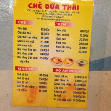 Tổng hợp- Quán Ăn Chè Dừa Thái Lan - Nguyễn Phong Sắc