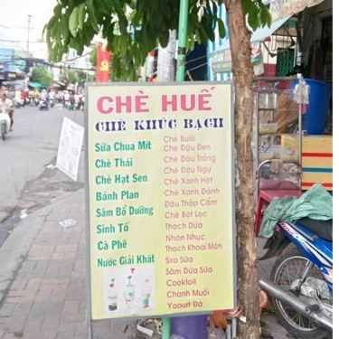 Thực đơn- Quán Ăn Chè Huế