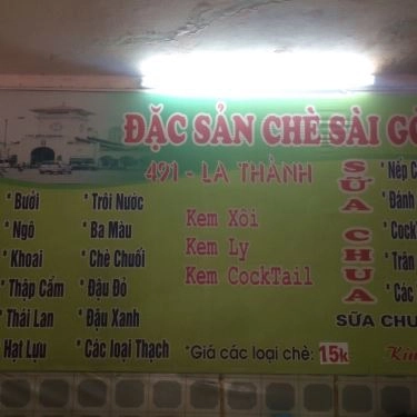 Thực đơn- Quán Ăn Chè Sài Gòn - Đê La Thành