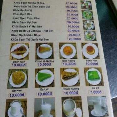 Thực đơn- Quán Ăn Chè Thạch & Chè Thái 122 - Bàu Cát