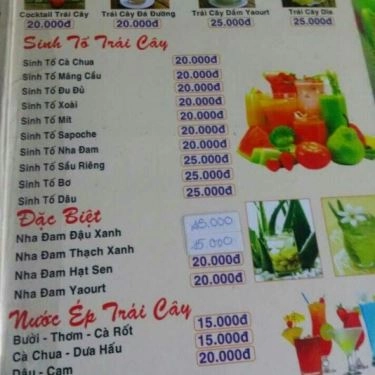 Thực đơn- Quán Ăn Chè Thạch & Chè Thái 122 - Bàu Cát