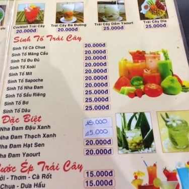 Thực đơn- Quán Ăn Chè Thạch & Chè Thái 122 - Bàu Cát