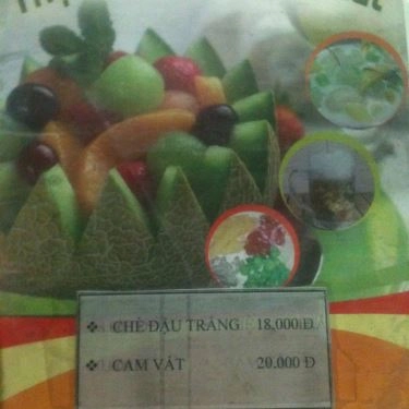 Thực đơn- Quán Ăn Chè Thạch & Chè Thái 122 - Bàu Cát