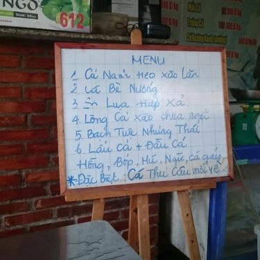 Thực đơn- Quán Ăn Bánh Canh Cá Dầm Cô Hai