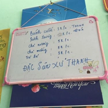 Thực đơn- Quán Ăn Bánh Cuốn Tôm Thịt Thanh Hóa - Giải Phóng