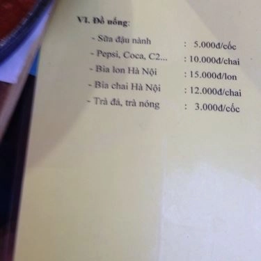 Thực đơn- Quán Ăn Bánh Mì Chảo Mario - Kim Giang