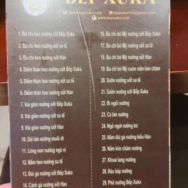 Thực đơn- Quán Ăn Bếp Xuka - Hòa Bình Green City
